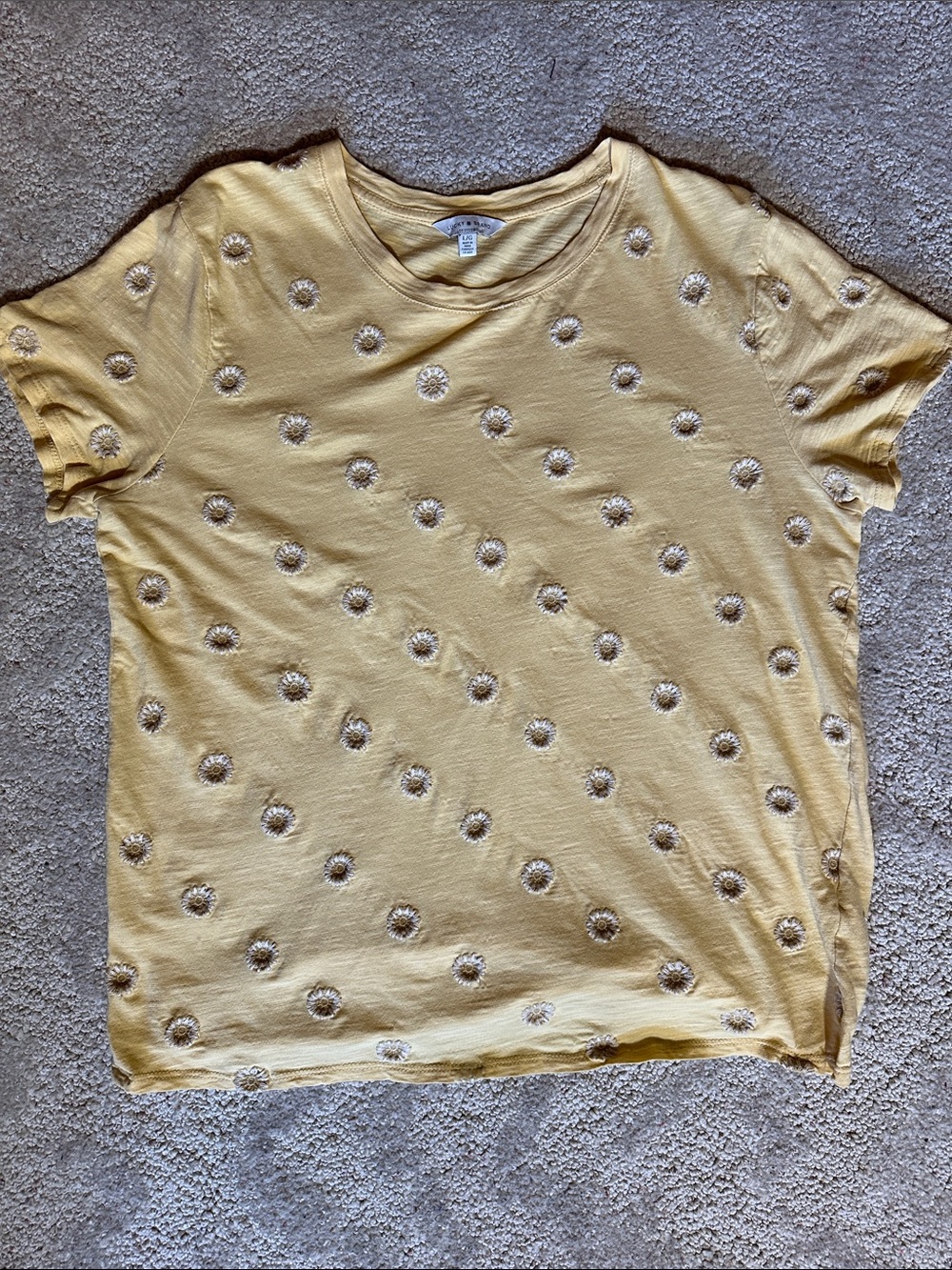 Lucky Brand Daisy-Embroidered T-Shirt